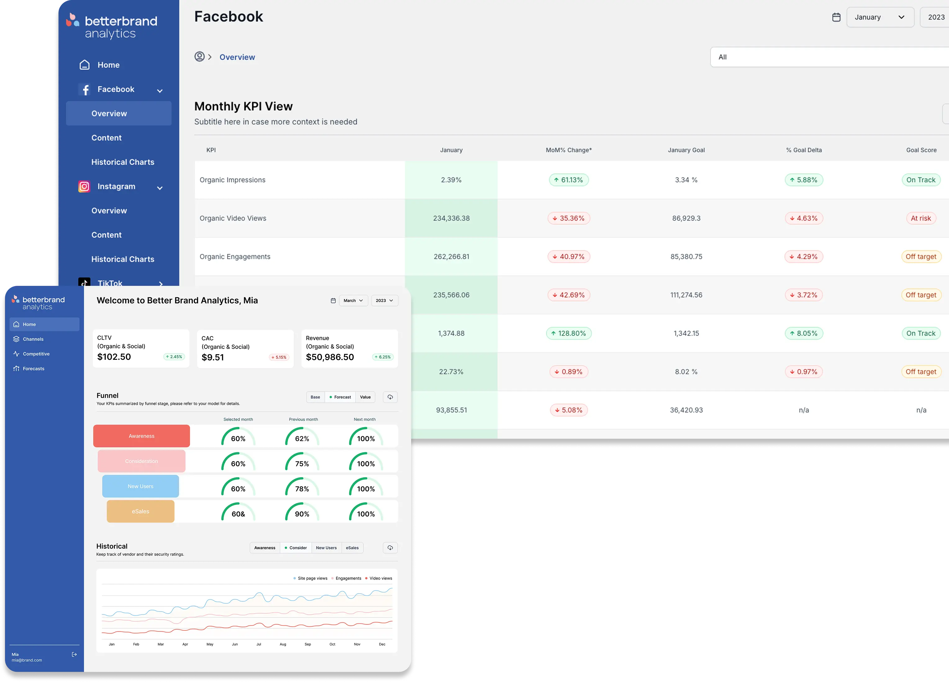 Better Brand Analytics data visualization platform