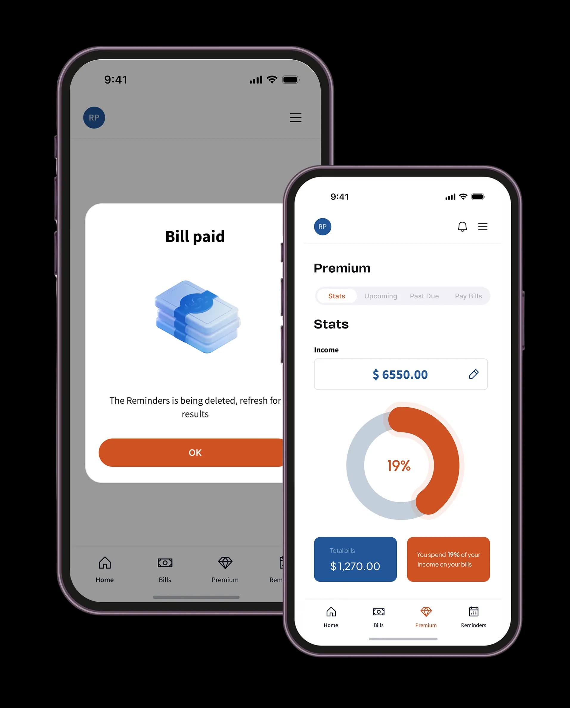 Bills Treasury intuitive interface design