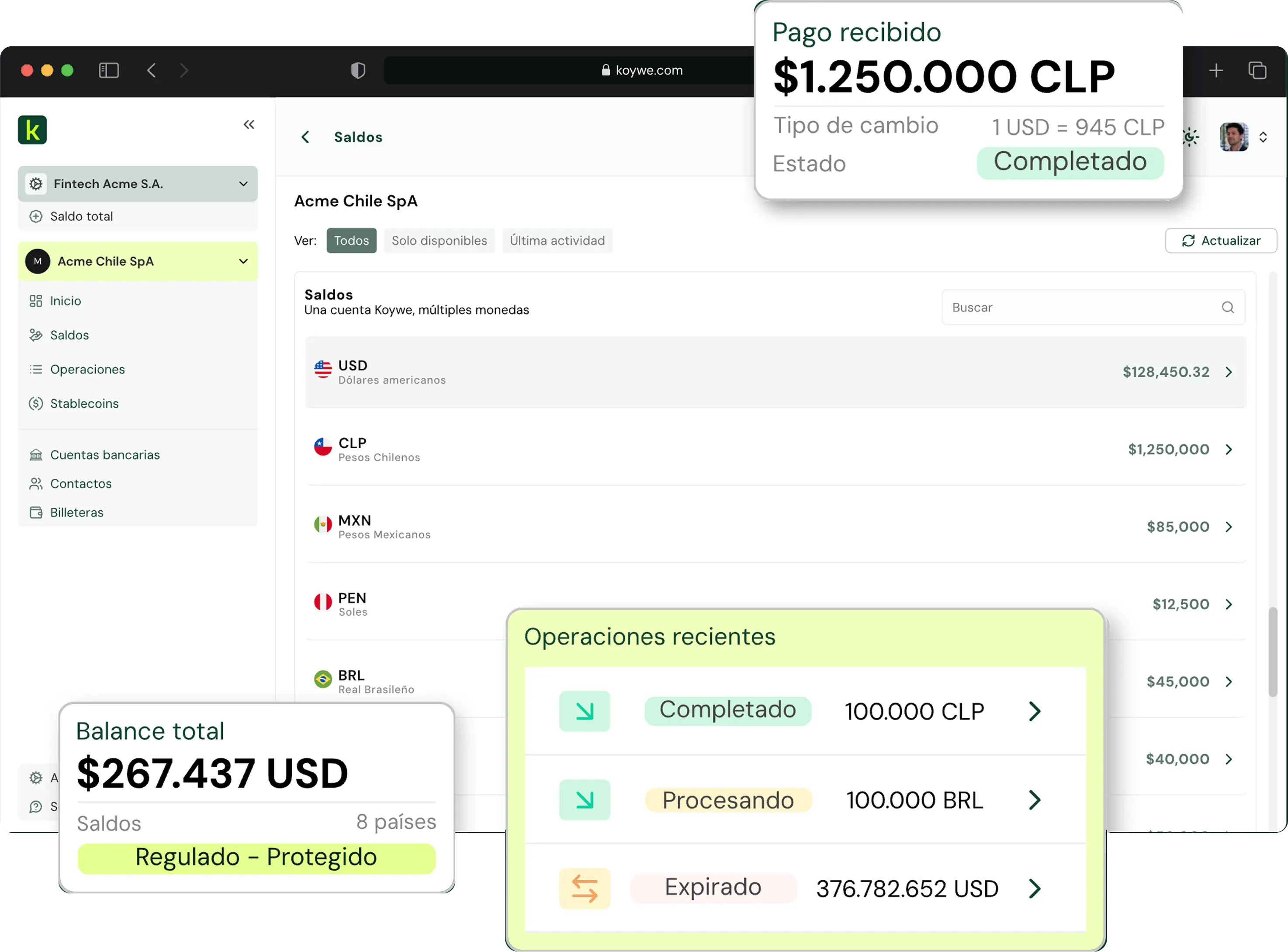 Koywe cross-border crypto payment platform