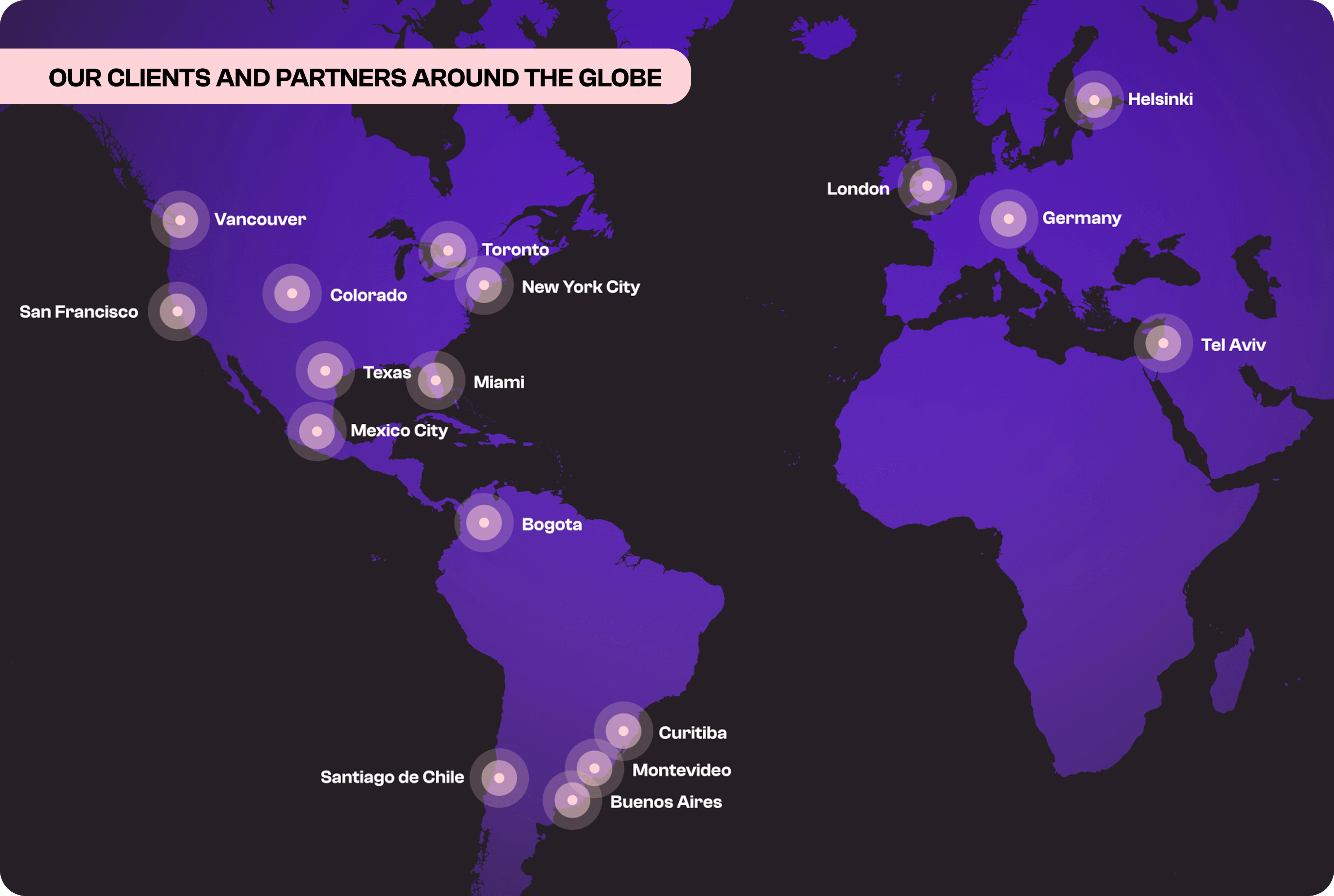 Our clients and partners across the globe Our clients and partners across the globe