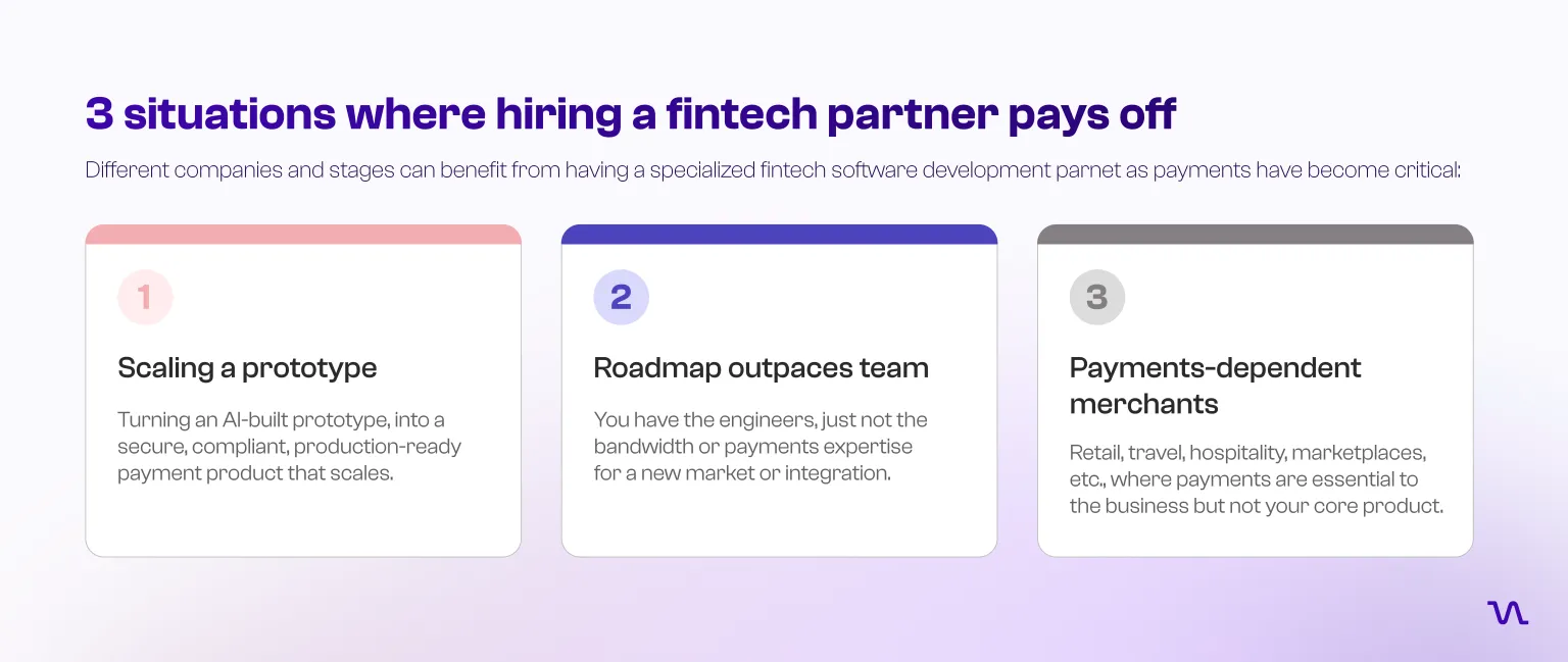 3 situations where hiring a fintech partner pays off