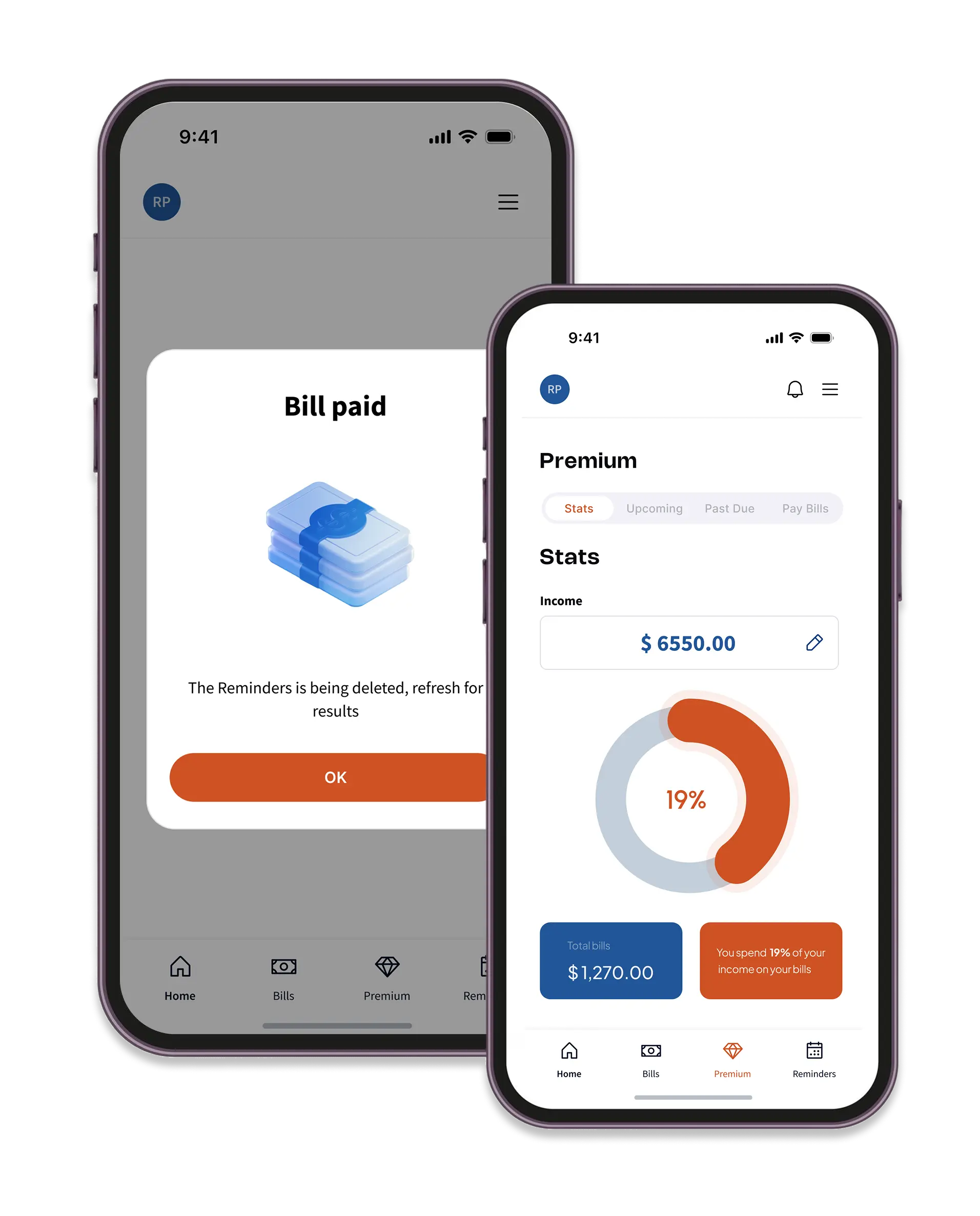 Bills Treasury intuitive interface design