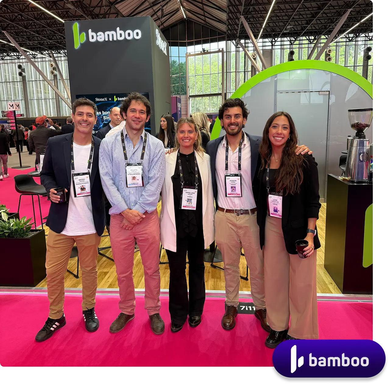 Vangwe team with Bamboo Payments at a fintech conference