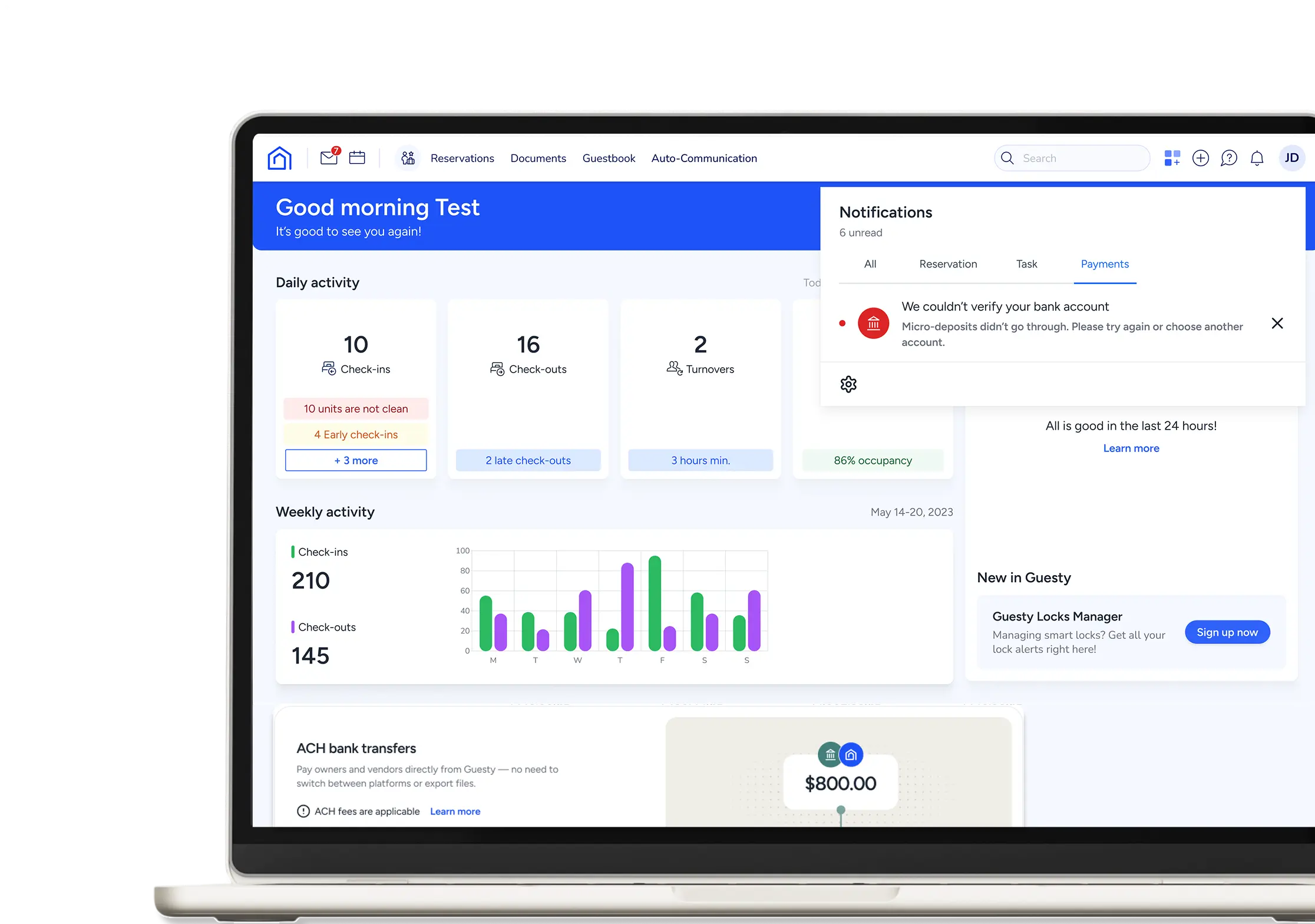 Guesty payouts dashboard
