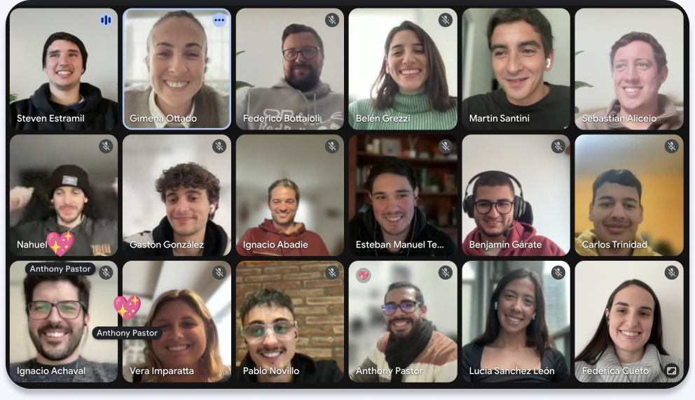 Video call with the whole Vangwe team